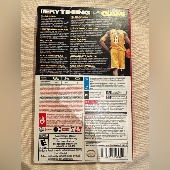 Nintendo Switch NBA 2K21 Mamba Forever Edition - Picture 2 of 4
